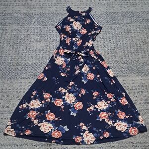 Floral Navy Maxi Dress